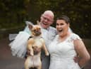 Sarah and Mark Rook renew their wedding vows at Ferrari's Country House Hotel & Restaurant with their dog Nellie