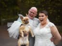 Sarah and Mark Rook renew their wedding vows at Ferrari's Country House Hotel & Restaurant with their dog Nellie