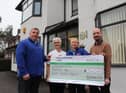 LEFT TO RIGHT): Mark Aldred (Good Deeds Trust), Karen Aldred (Good  Deeds Trust), Lorraine Ashall (Windsor House), Ewan Macdonald (Windsor House)
