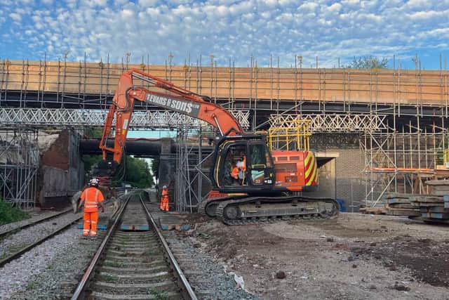 Work taking place at Ladie Lane bridge