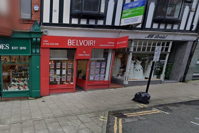 Belvoir estate agents, on Library Street, Wigan, was rated 4.5 out of 5 with 178 reviews