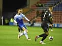 Will Keane looks for an opening in the draw against Coventry