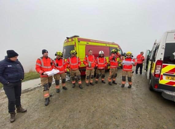 Firefighters also trained less summery conditions at Dovestones on Saddleworth Moor