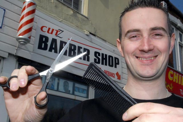 Ian Newby, of Cutz barber shop at Saddle Junction, was donating some of his profits to charity
