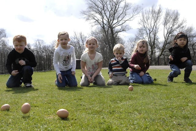 Youngsters in the centre of Wigan took part in Easter activities in Mesnes Park over the Bank Holiday Weekend.
Pictured at the Egg rolling are LtR: Alfie, Brodie, Nikomi, Lewis, Kelly and Jessica