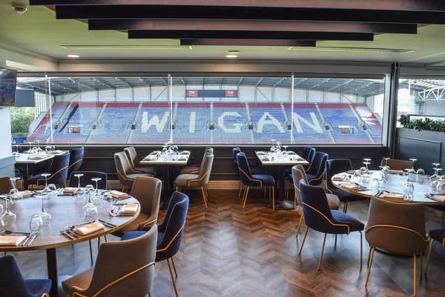 The revamped boardroom at the DW Stadium