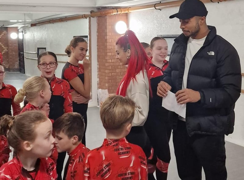 Strictly's Dianne Buswell and Tyler West spoke to students at Nicky Figgins Centre Stage Academy where they rehearsed before their Blackpool show.