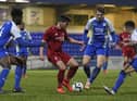 Bobby Duncan playing for Liverpool against Latics in the FA Youth Cup in 2019