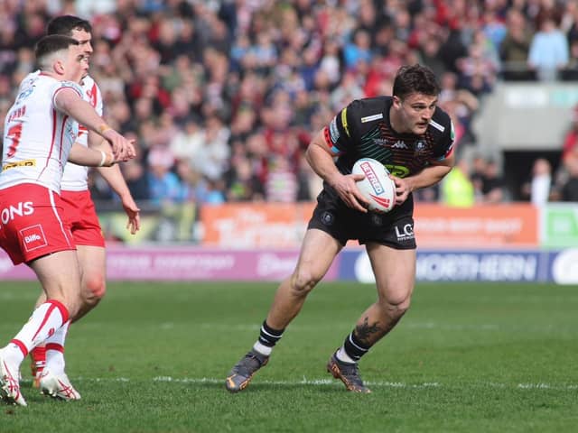 Liam Byrne was sent off during the Good Friday clash against rivals St Helens