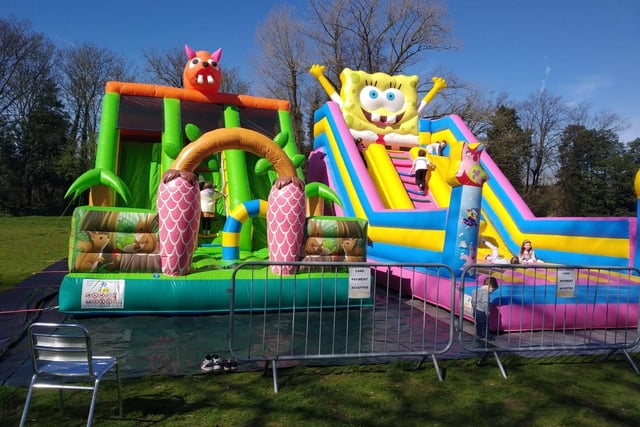 Located on the bowling green of Mesnes Park, AC Leisure have two inflatable slides and will be present all week. They offer £3 for 10 minutes or £5 for thirty.