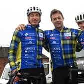 Former rugby union professional Paul Volley, centre, with Tom Leefe, left, and Adam Howell, right.