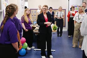 The new Greater Manchester mayor Bev Craig visits the Family Hub in Leigh