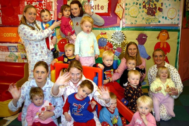 Staff and children at Holly Trees Day Nursery, Billinge, have a PJ day to raise funds for charity.