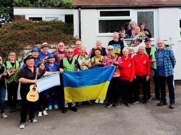Several North West ukulele bands were in attendance for the cheque celebration