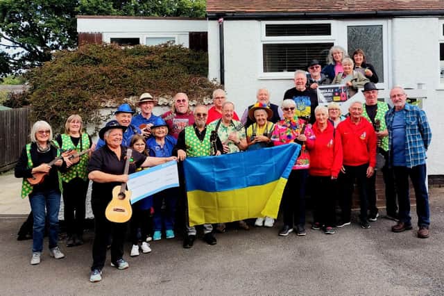 Several North West ukulele bands were in attendance for the cheque celebration