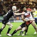 Peta Hiku in action against Wigan Warriors at Craven Park in Round 9