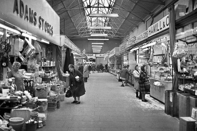 The old Wigan market hall in April 1971.