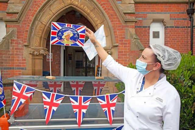 Lyndsey Hastings flies the flag at Wigan Infirmary