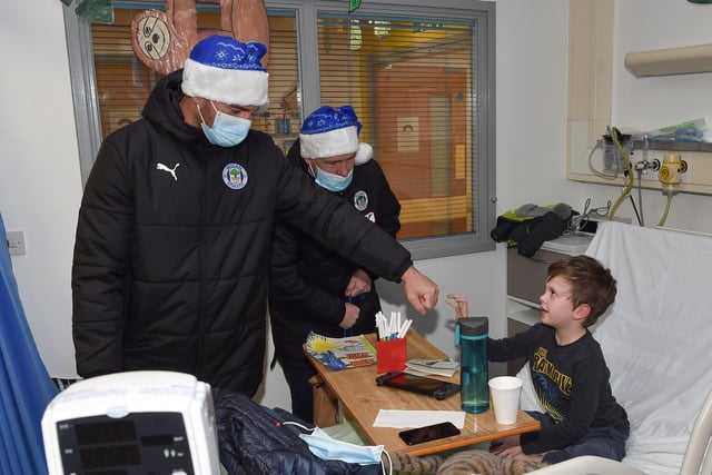 Jamie Jones and Mal Brannigan meet one of the patients