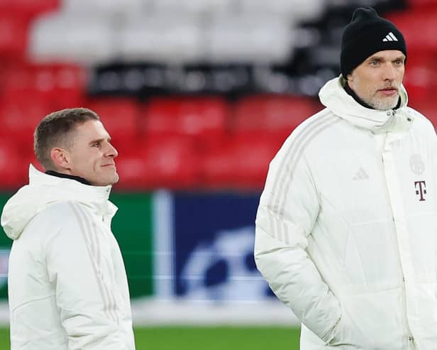 Anthony Barry (left) will assist new England head coach Thomas Tuchel