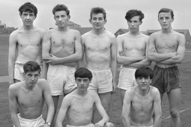 Wigan Grammar School cross country team in 1963.