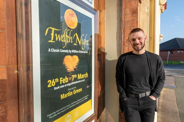 John Whaite appeared in Wigan Little Theatre's production of Twelfth Night in 2020.  Picture by www.nickfairhurstphotographer.com