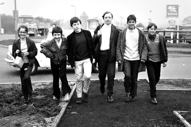 RETRO 1969 Wigan Rugby Union Club members stage their sponsored walk to Parbold.