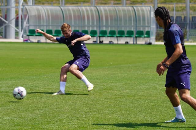Callum McManaman puts the work in during the training camp in Hungary