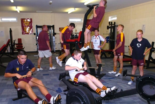 St Judes ARLFC Club players in their new Gym in 2006