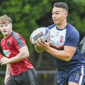 England Rugby League Training - Robin Park Arena, Wigan, England - England's Tyler Dupree