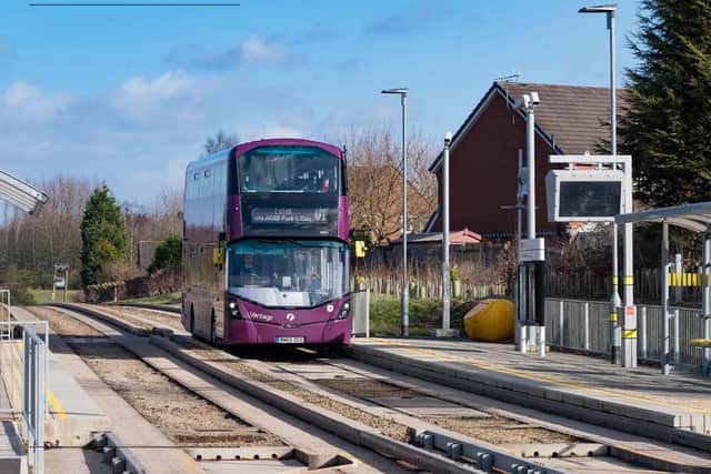 The guided busway in Leigh