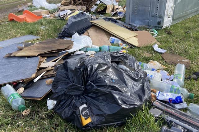 Fly-tipped waste similar to that deposited by some of the convicted Wigan residents