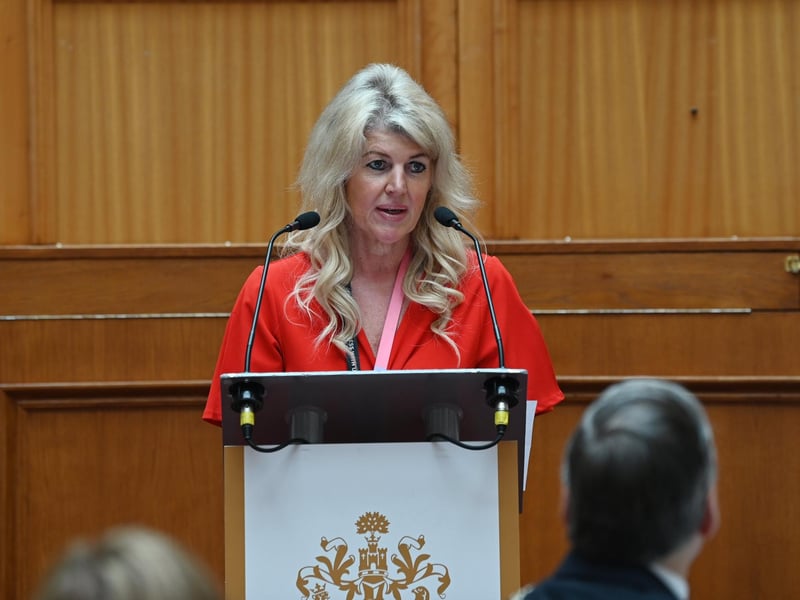 Chief executive of Wigan Council, Alison McKenzie-Folan  at the celebration ceremony