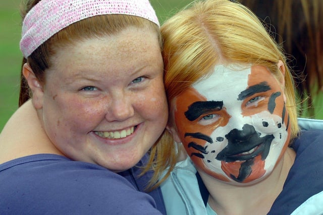 Face painting with Vanessa and Vicky Rose at a Party in the Park event in 2006