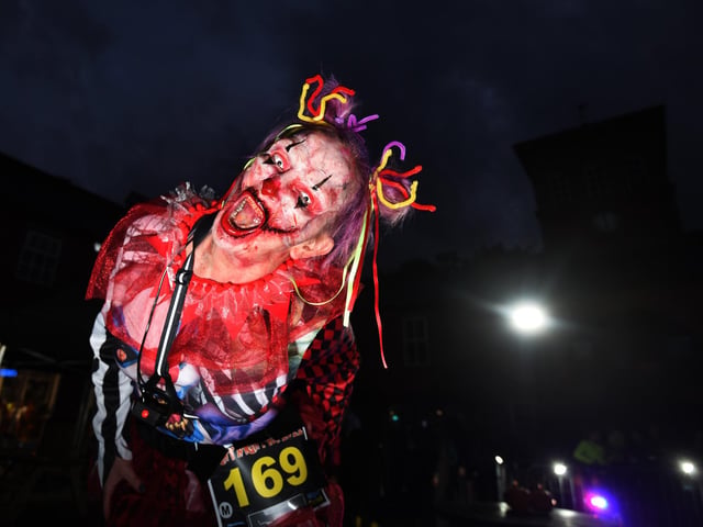 Carole Horrocks in full fancy dress