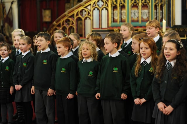 Woodfield Primary School Choir at the Carol Service at Wigan Parish Church in 2012