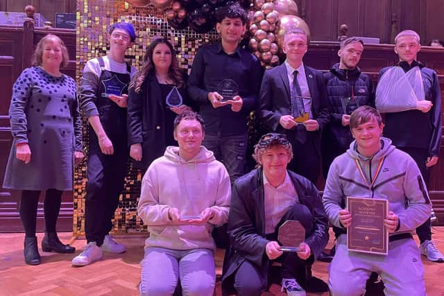 The award winners with cabinet member Coun Jenny Bullen