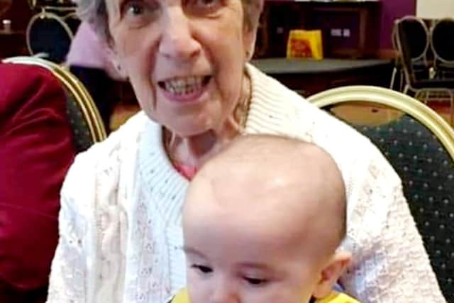 Laura Ollier pictured with her great great nephew