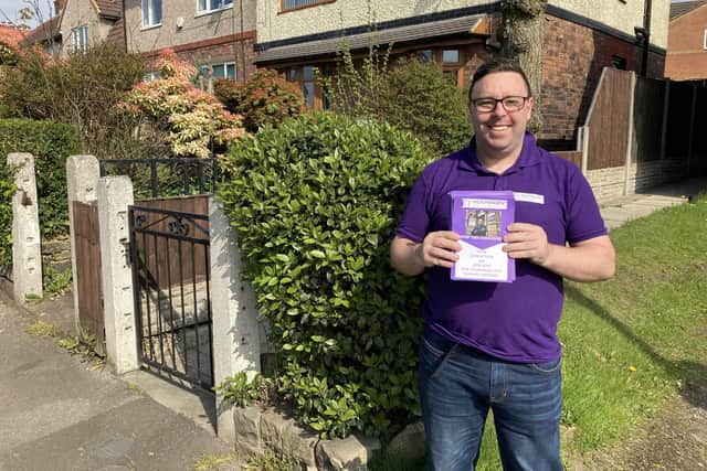 Independent Network’s James Fish out leafleting in Tyldesley