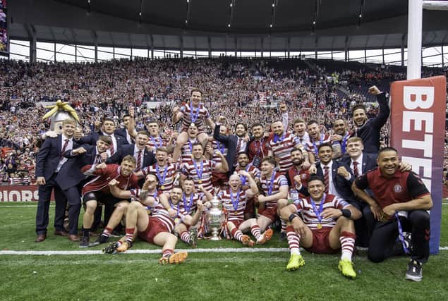 Wigan Warriors took the time to celebrate following their Challenge Cup win