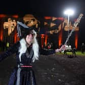 A witch outside Haigh Hall at last year's Fright Night 10k
