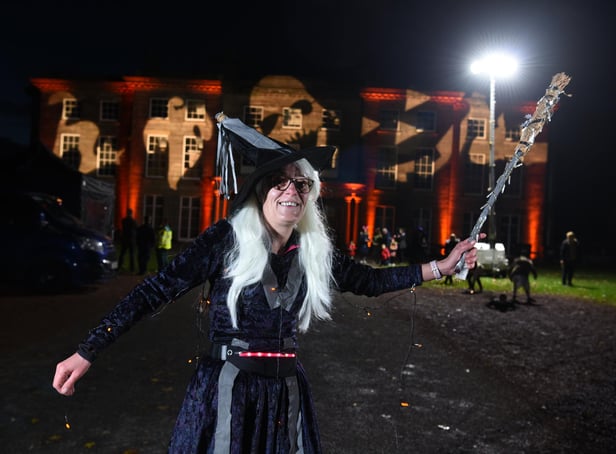 A witch outside Haigh Hall at last year's Fright Night 10k