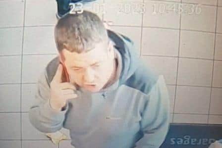 Police want to speak to this man with regard to a series of crimes committed at the BP garage on Warrington Road, Marus Bridge