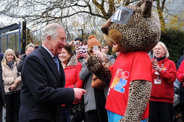 HRH Prince Charles visits the Wm Santus factory in Wigan, makers of the famous Uncle Joe's  Mintballs. Picture by Paul Heyes, Wednesday April 03, 2019.

























