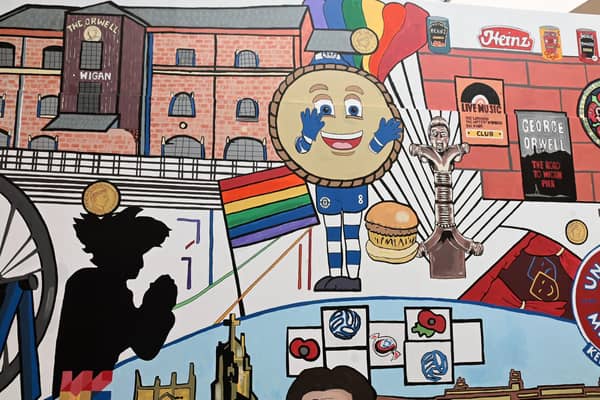 The Grand Arcade's new Wigan-themed mural by Wigan and Leigh College art and design students