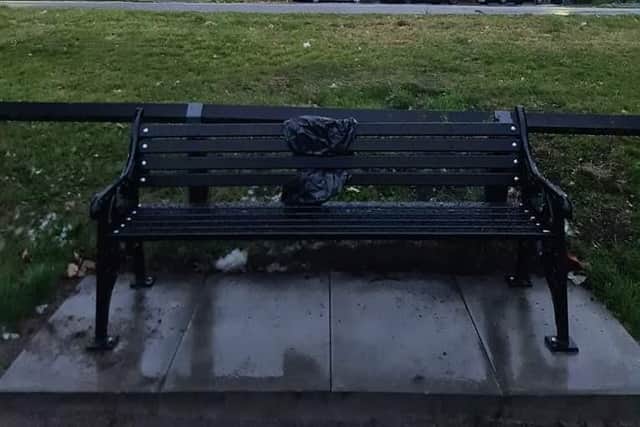 The bench in honour of Harry