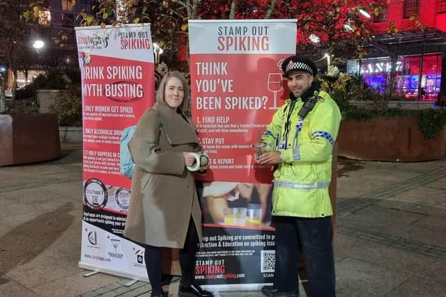 Greater Manchester Police officers joined forces with the forcewide crime prevention team to enhance community safety and raise awareness about the risks associated with drink spiking