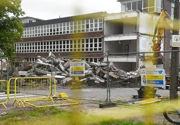 Wigan and Leigh College demolition work under way