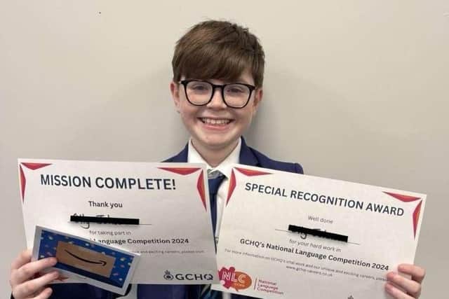 Olly Johnson, 14, recently took part in the GCHQ national languages competition