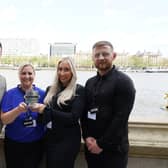 Left to right: Chris Rimmer (general manager, Howe Bridge LC), Gaynor Eastham (lead officer - public health, Wigan Council), Shannon Fairhurst (HAF Coordinator, Wigan Council) and Tony Doyle (WN7 Outreach) with the National Recognition Award.